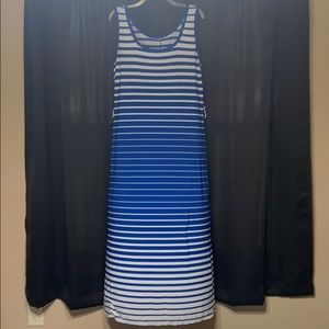 Blue and white Maxi Dress.